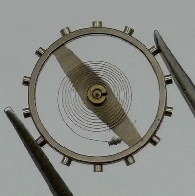 EB 1197 Balance Wheel Complete And Spring 10½    109 M Watch Movement Parts NOS