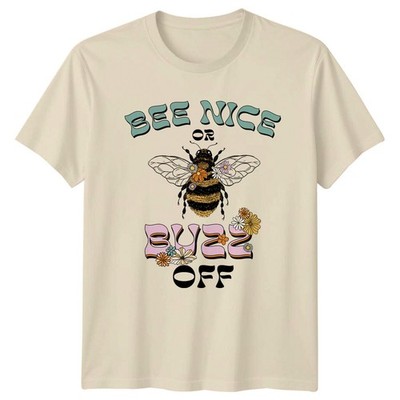 Bee Nice Or Buzz Off Bee T-Shirt Naturliebhaber Honigbiene Grafik Tee