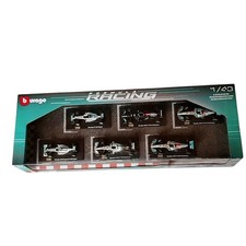 Burago 1/43 Mercedes AMG 6-car set F1 Rosberg Hamilton Bottas Russell 2014-2022