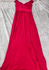 Davids Bridal Crisscross Off-the-Shoulder Mesh Dress 6 Prom Wedding Apple F19951