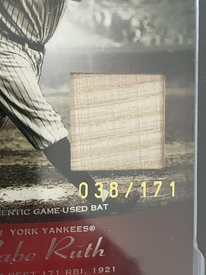 BABE RUTH 2004 Topps Career Legends Game Used Bat #d 171 SGC MINT 9.5 CL-BR2 - Image 3 of 3