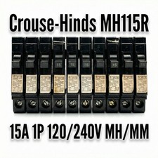 Crouse-Hinds MH115R Circuit Breaker 15A 1P 120/240V MH/MM Lot of 10 