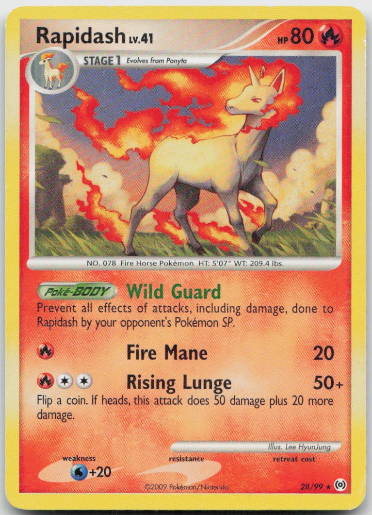 Rapidash 28/99 Rare Arceus Pokemon LP