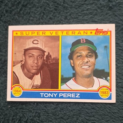 Topps 1983 Super Veteran Tony Perez #716 Cincinnati Reds Boston Red Sox MLB Card