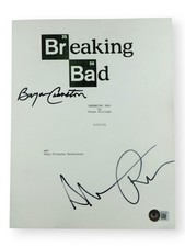 Bryan Cranston Aaron Paul Dual Autographed Script Cover Breaking Bad BAS AC71333