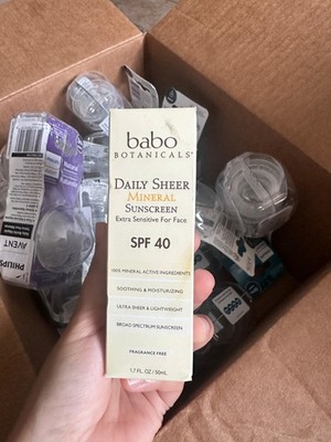 Babo Botanicals Daily Sheer Sunscreen SPF 40 Extra Sensitive For Face