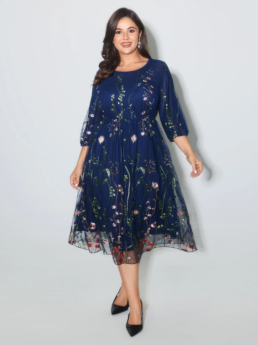 Embroidered Floral Dresses for Women for sale | eBay