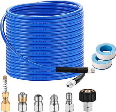 #ad #ad Pressure Washer Sewer Jetter Kit 100Ft X1 4quot; Hydro Drain Jetter Cleaner Hose $56.88