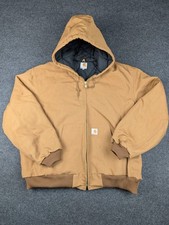 Carhartt Jacket Mens 2XL Brown Duck Canvas J140 BRN USA Made Union Quilted