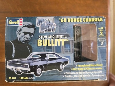 SET of 2 MUSTANG & CHARGER BULLITT DIECAST METAL MODEL KIT 1/25