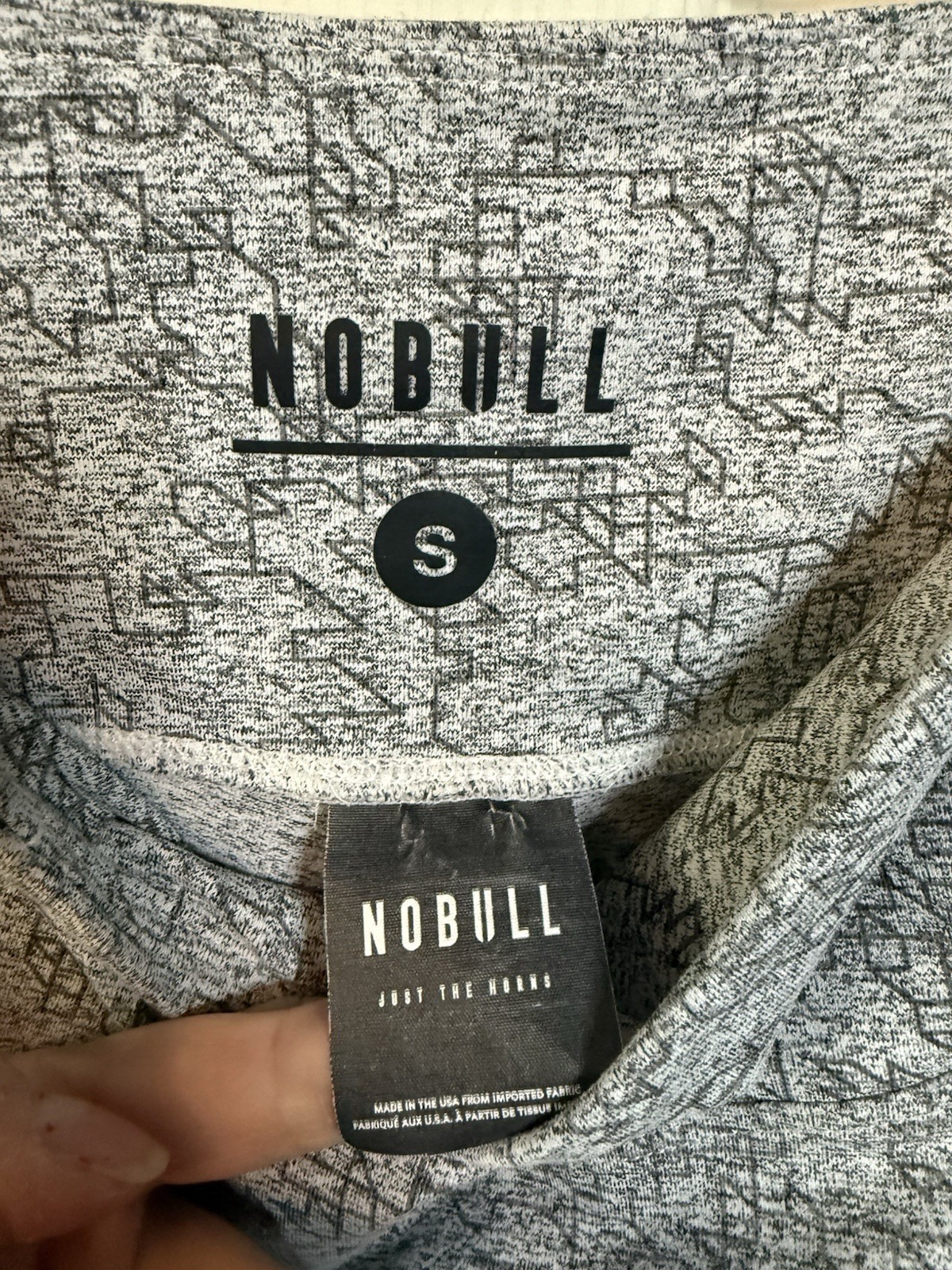 NOBULL Light Gray Pattern Legging Capri Geometric… - image 7