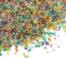Transparent Glass Seed Beads 3300Pcs 2mm Round Mixed Colors for Jewelry Making