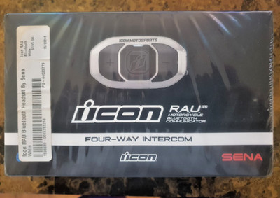 NEW SEALED ICON RAU by Sena SP52-R Bluetooth 4.1 Motorcycle Communic (4402-0779)