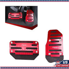 Universal Red Non-slip Pedal Pad Set 2 Accelerator And Brake Covers Cars