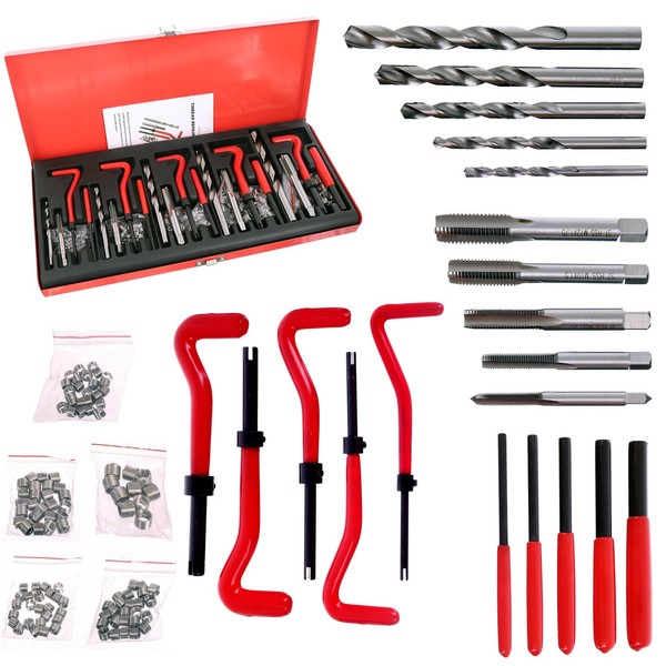 131Tlg Gewindereparatur-Satz M5-M12 Gewindeeinsatz Helicoil Reparaturset-image