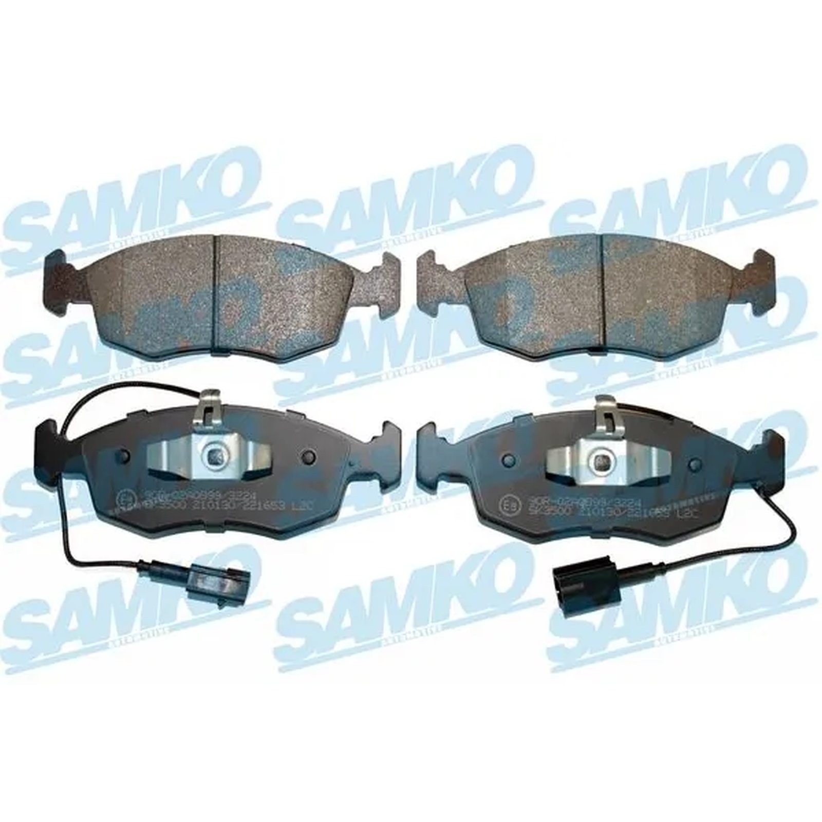 1x ORIGINAL® SAMKO Bremsbelagsatz, Scheibenbremse Vorne für Fiat 500 PUNTO