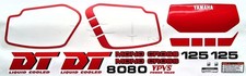 Yamaha DT 80 125 87 - 88 rot weiß  red white DEKOR DECAL KIT Aufkleber