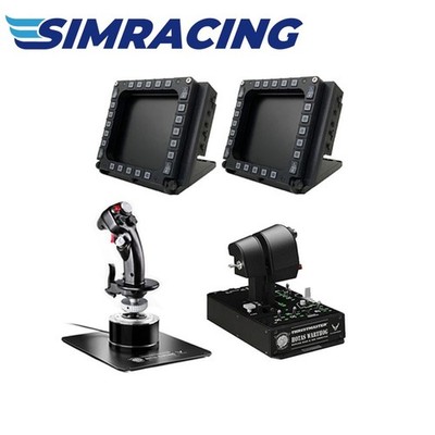 Original MFD COUGAR PACK 2 MFD + F-16 Stick + A10C Throttle for Thrustmaster