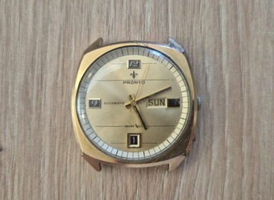 Vintage PRONTO Automatik Herrenuhr   Day-Date   Schweizer Uhrwerk   70er Jahre