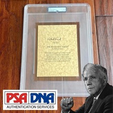 ROBERT FROST * PSA * Autograph "ROAD NOT TAKEN" Signed Souvenir Printed POEM