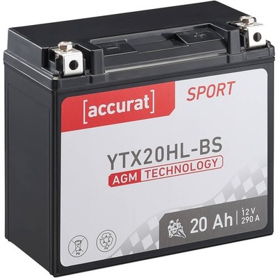 Motorradbatterie YTX20HL-BS AGM 12V 20Ah Motorrad Batterie Quad Akku Jetski