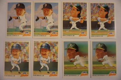 1991 Score All Star Team Canseco Henderson Boggs Griffey MLB Baseball-Karten