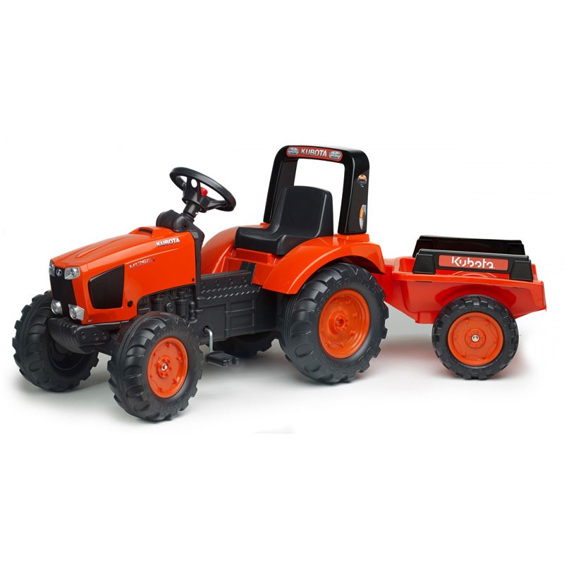 Kubota M135GX Pedal Ride On Tractor with Trailer Cart and ROPS by Falk FA2060AB 55790₽