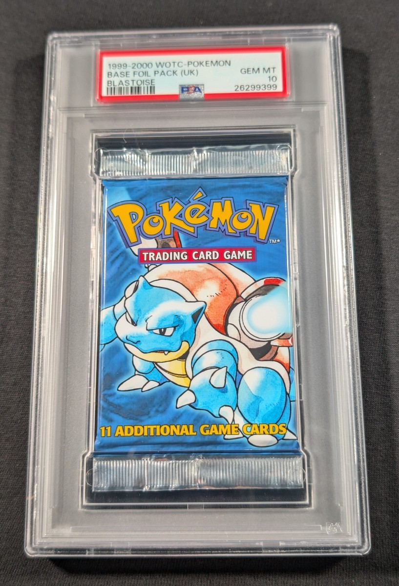 1999-2000 WOTC Pokemon Base Foil Pack (UK) 4th Print PSA 10 GEM