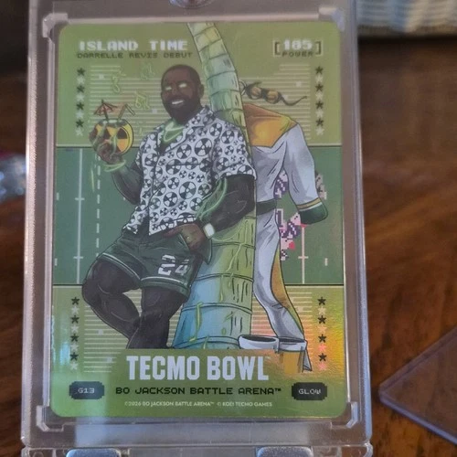 Tecmo Bowl Bo Jackson Battle Arena #513 Island Time Green Glow Darrelle Revis