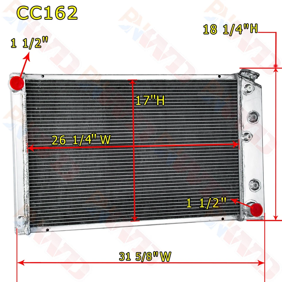 162 4 Row Radiator Shroud Fan fit 70-81 Chevy Camaro/78-1988 G-Body Monte Carlo - Image 3 of 4