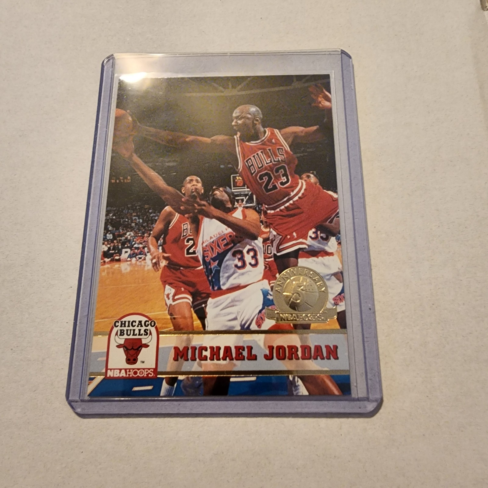 1993-94 Hoops Michael Jordan Fifth Anniversary Gold #28