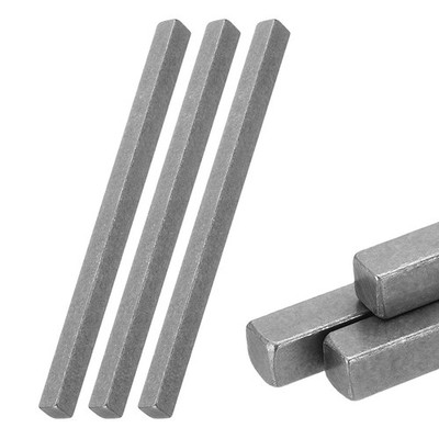 3Pcs 3/8''x3/8''x6'' 45# Cold-Drawn Square Steel Key Stock Rod