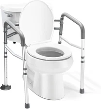 Medical king Toilet Safety Rail - Adjustable Detachable Silver New