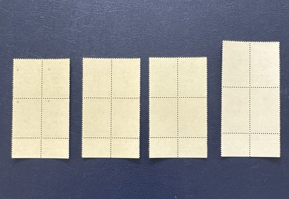 INDIA 1948 GANDHI SET 1&1/2A, 3&1/2A, 12A AND RS 10/- EXCEPTIONAL BLOCK OF FOUR - Image 2 of 4