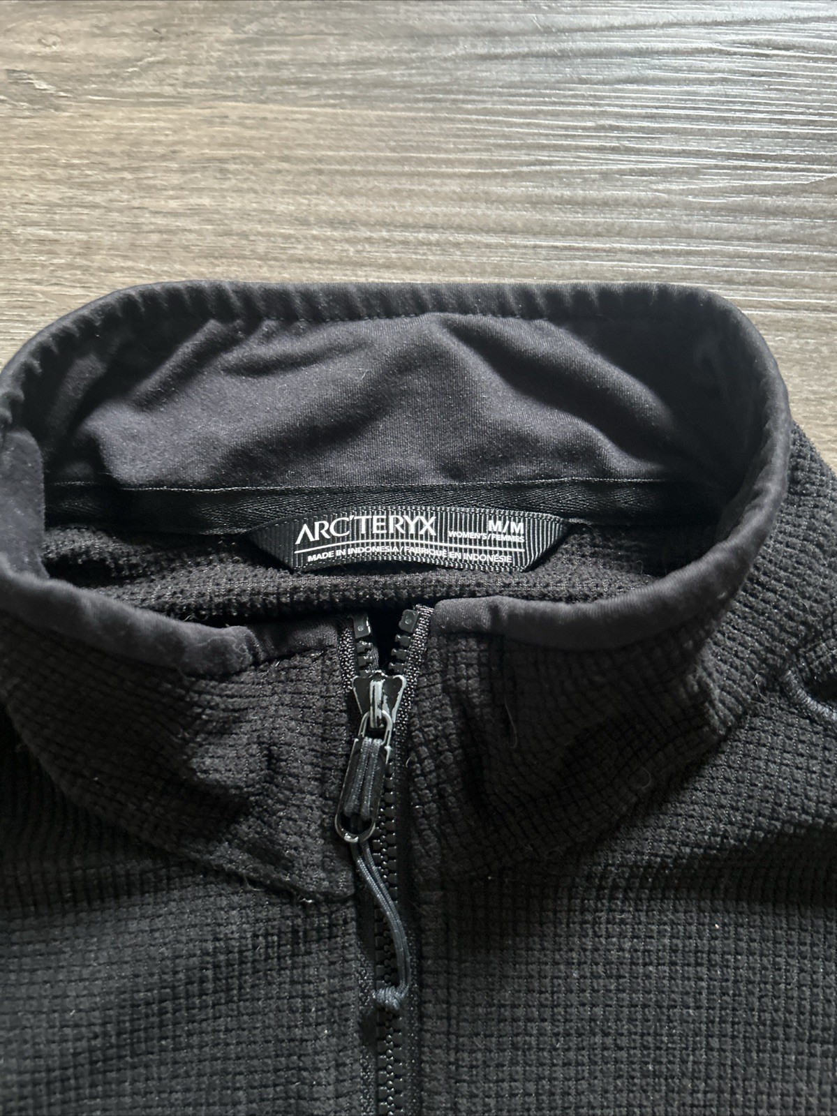 Arcteryx Women’s Medium Delta LT Zip Black Polartec Waffle Grid Full Zip Thermal thumbnail 2