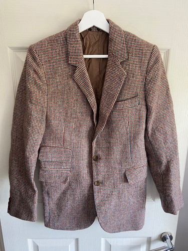 Vintage Harris Tweed Men's Blazer Jacket Size 38" chest - Picture 2 of 10