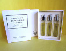 SET OF 3 BYREDO BAUDELAIRE EAU DE PARFUM REFILL SPRAYS 3 X 12ML DISCONTINUED NIB