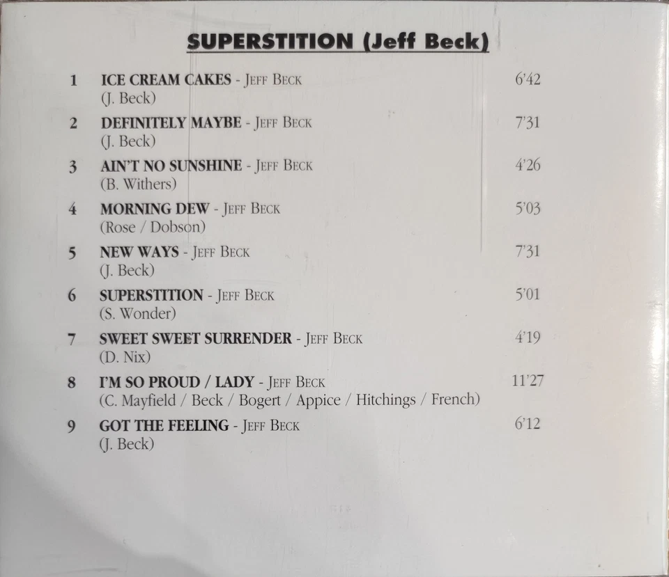 JEFF BECK – SUPERSTITION - FABBRI EDITORI – CD - Imagen 2 de 2