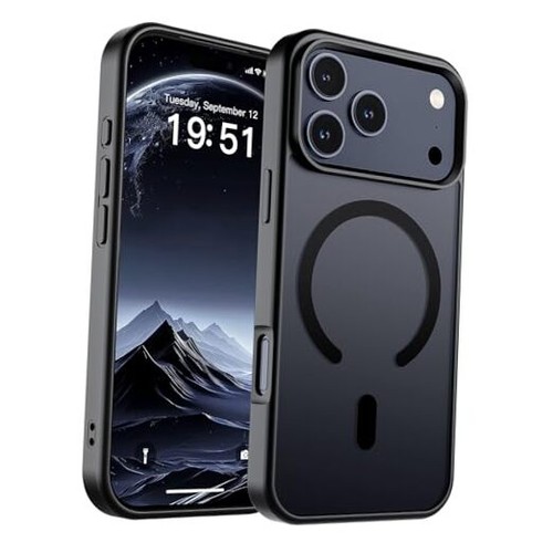 Magnetic for Case (Compatible with MagSafe)(Military Grade iPhone 17 Pro Black