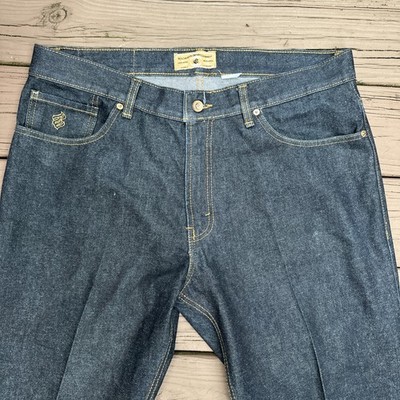 Roca Wear Men's Dark Wash Baggy Wide Leg Jeans 38x32 9905