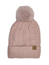 Women Winter Pom Pom Beanie Hat Fleece Lined Chunky Knit Warm Chenille Cap