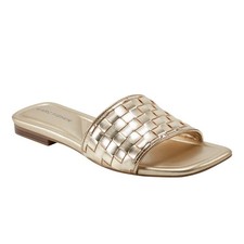 Marc Fisher Women's Lecee Sandals in Platino Gold Size 5.5