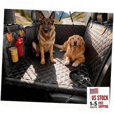 Back Seat Extender for Dogs with Hard Bottom, Dog Car Seat L Orange and Black