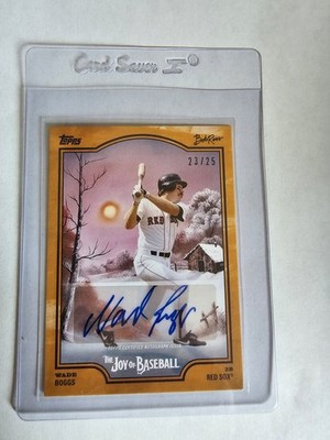 2025 Topps X Bob Ross Joy of Baseball Wade Boggs Red Sox #49D Auto 23/25