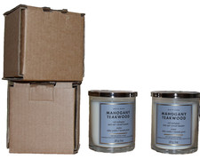 Bath & Bodyworks White Barn Mahogany Teakwood Soy Wax blend 2 Candles 227g each