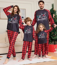 Family Matching Christmas Pyjamas Adult Kids Baby Xmas Nightwear Pajamas Pjs Set