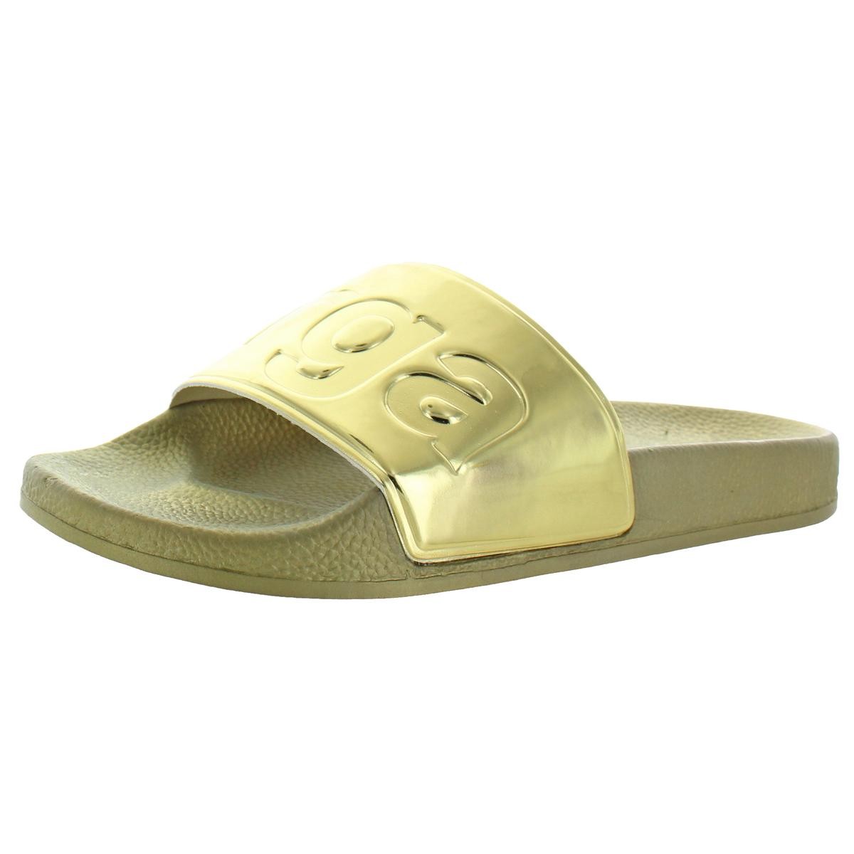 Superga Womens 1908 Gold Pool Slides Size 6 Medium B M 3530
