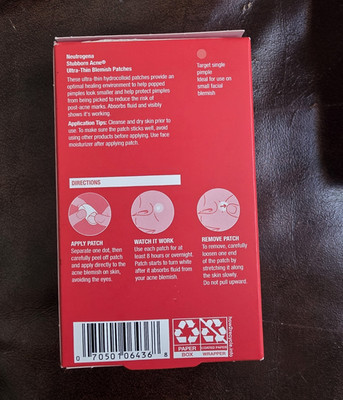 Neutrogena Stubborn Acne Hydrocolloid Face Blemish Patches, 24 ct