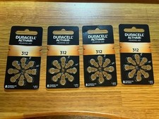 32x Duracell Activair Size 312 Hearing Aid Batteries, 4 Packs of 8, Exp. 02/29