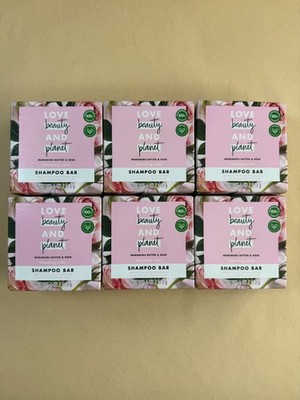 Love Beauty And Planet Murumuru Butter & Rose Shampoo Bar, 4 Oz - Pack of 6